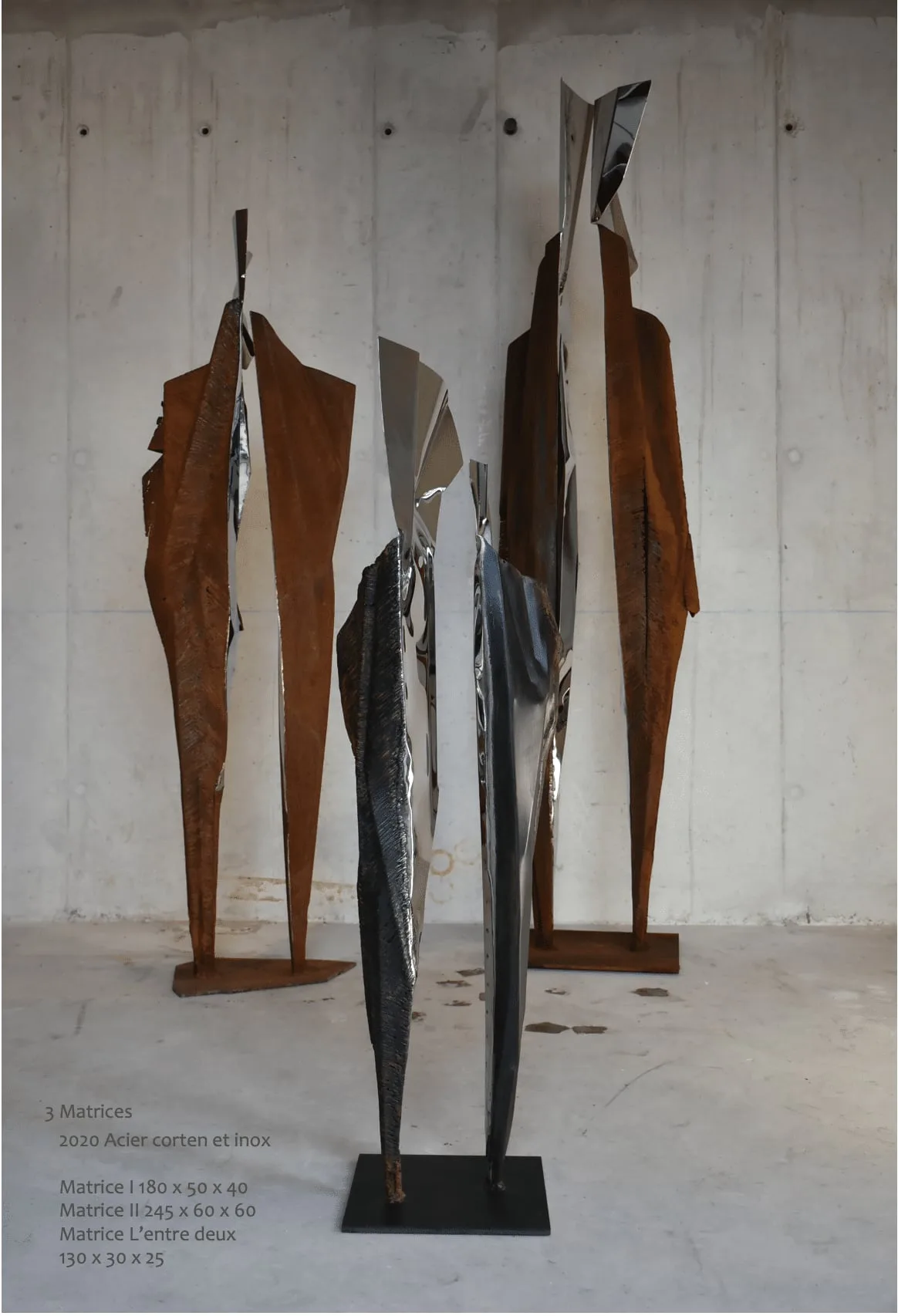 Matrices Acier corten et Inox de Julien Allègre de Julien Allègre