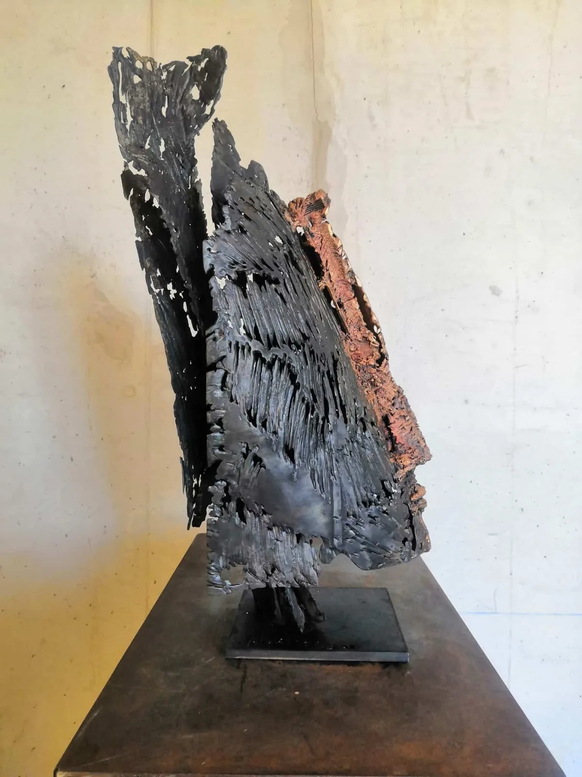 Bronze Mask Sculpture by Julien Allègre: Echo of the Mountains — View 2