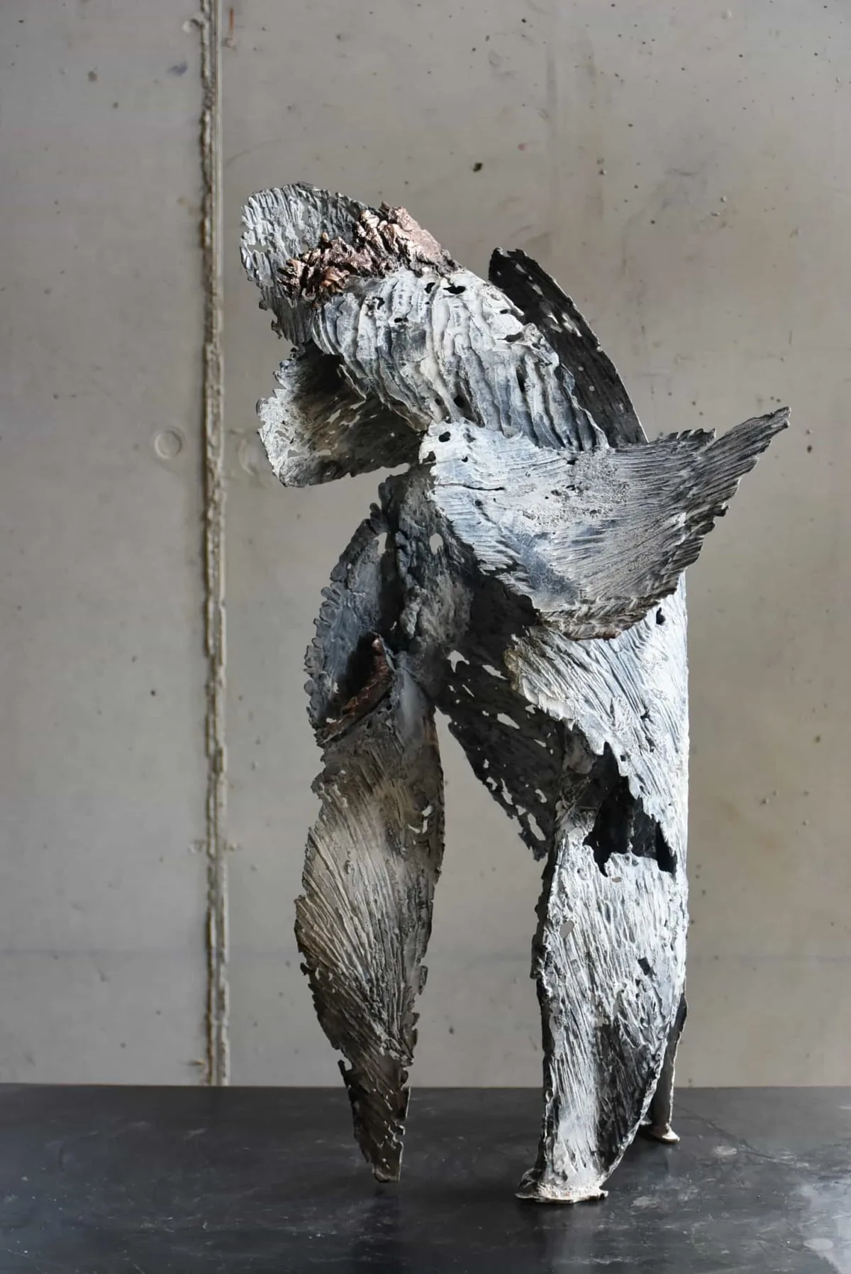 Sculpture Bronze et Acier patinés de Julien Allègre : Éclosion de sel de Julien Allègre