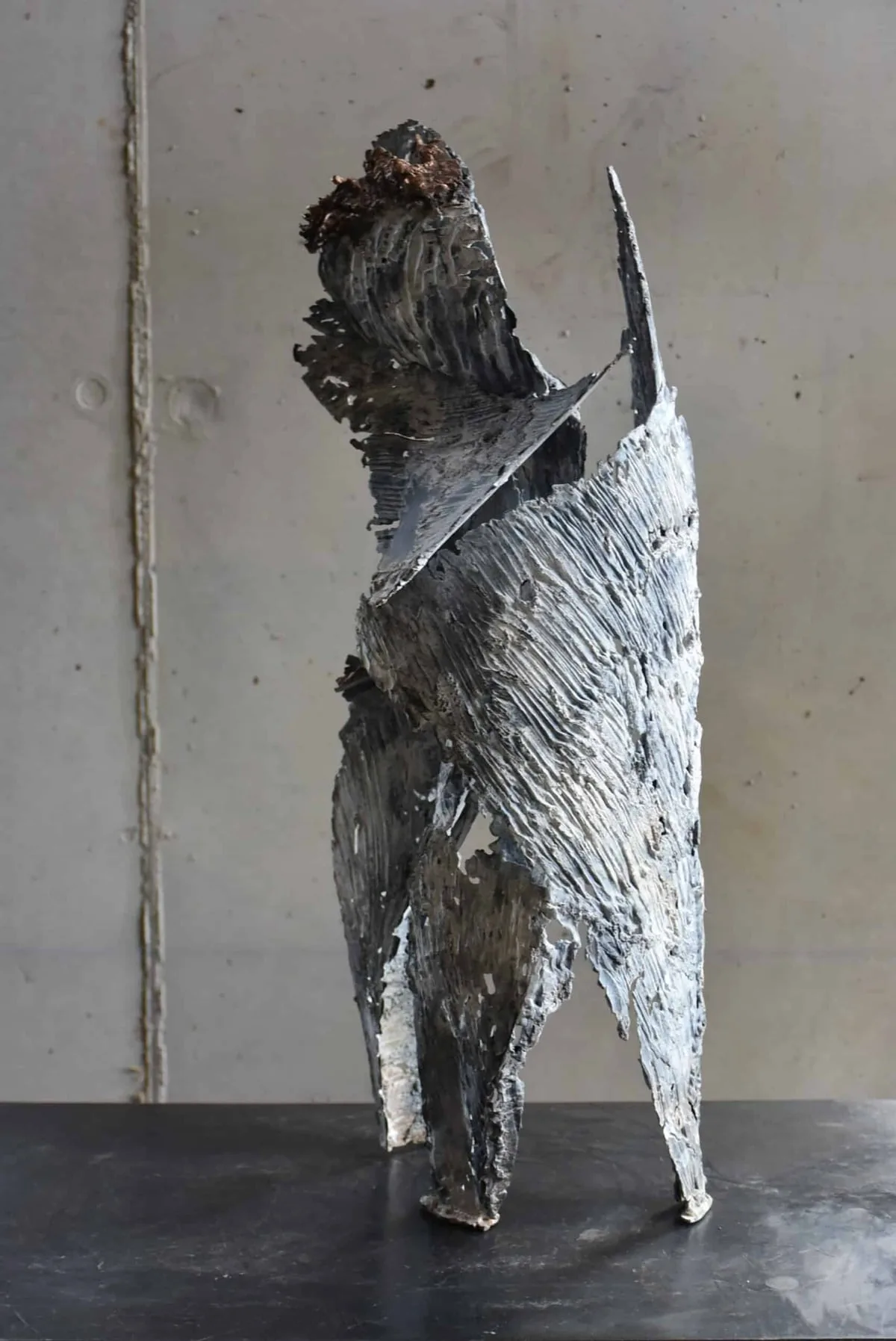 Sculpture Bronze et Acier patinés de Julien Allègre : Éclosion de sel — Vue 2