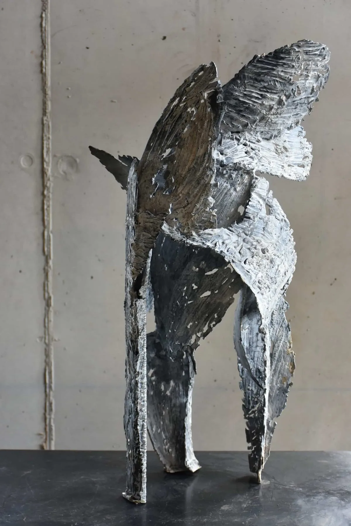 Sculpture Bronze et Acier patinés de Julien Allègre : Éclosion de sel — Vue 3