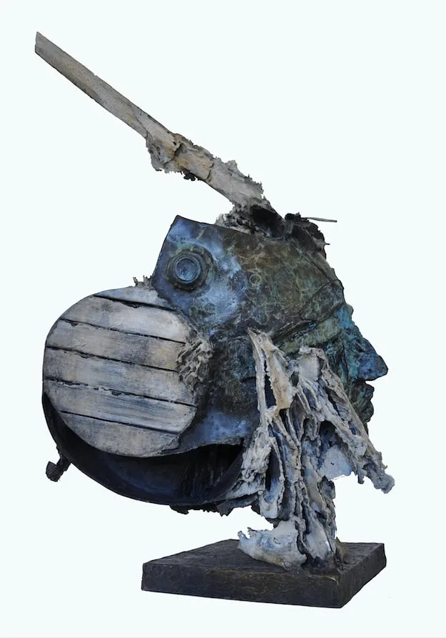 Sculpture bronze de Julien Allègre : Femme et la mer — Vue 3