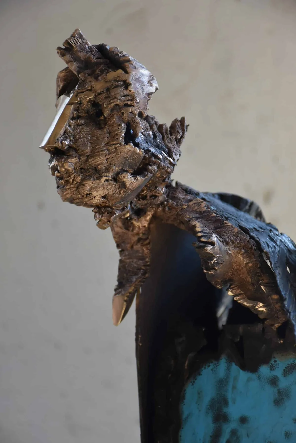 Bronze sculpture of Julien Allègre : Souffleur des eaux — View 3