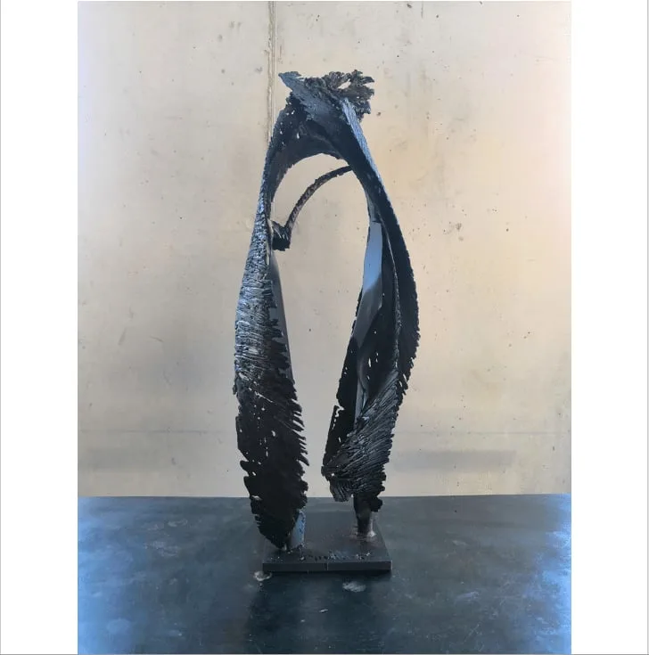 Unique bronze sculpture by Julien Allègre: Ailes du silence — View 3