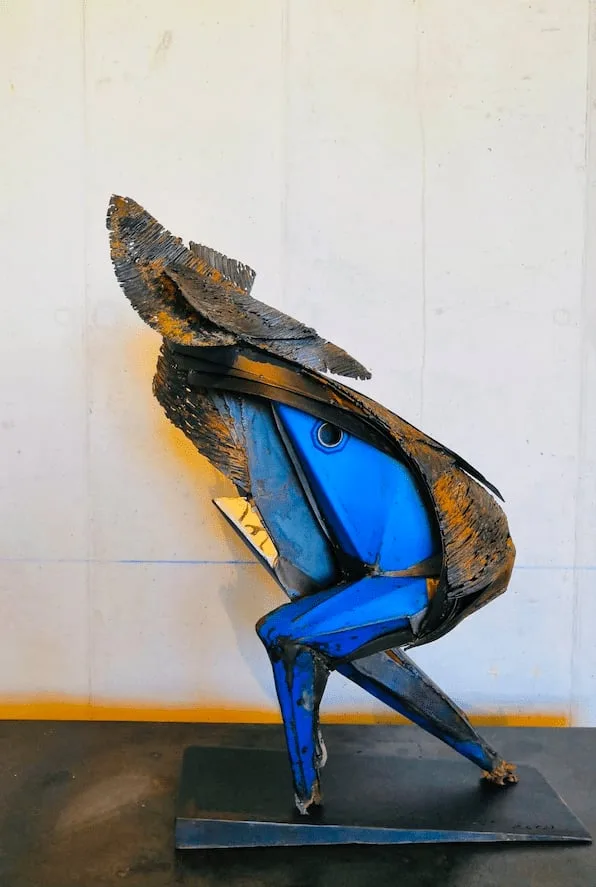 Sculpture de Julien Allègre, acier et inox: Infinité — Vue 2