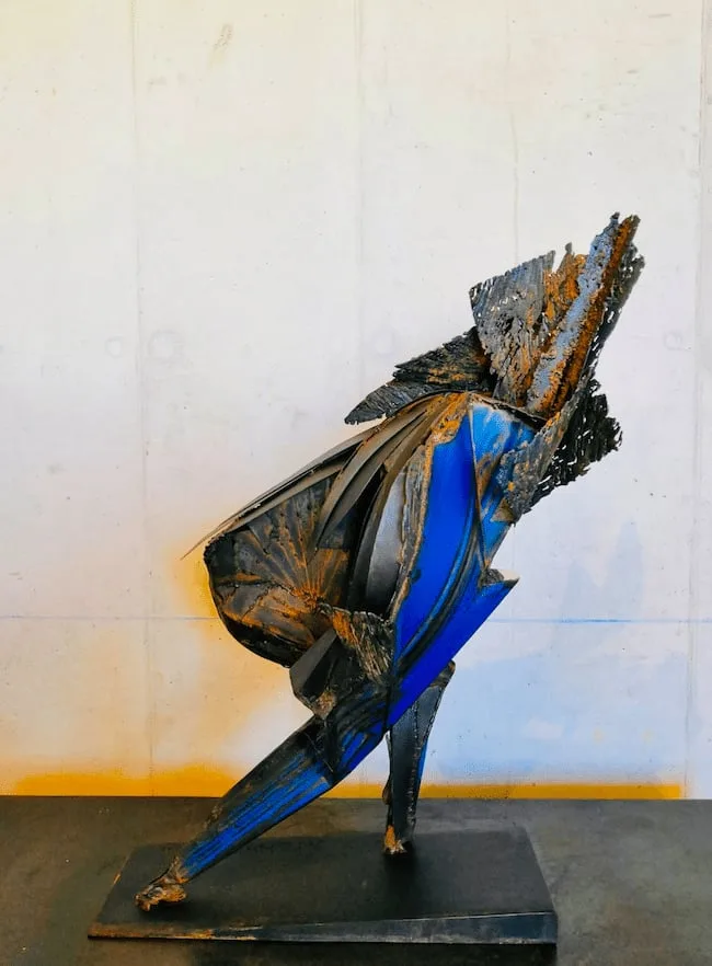 Sculpture de Julien Allègre, acier et inox: Infinité — Vue 3