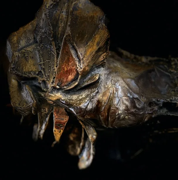 Sculpture en bronze de Julien Allègre : Équilibre illusoire — Vue 2