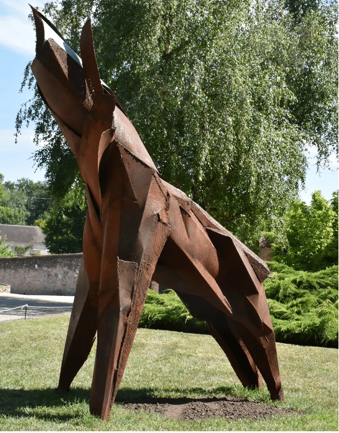 Sculpture monumentale unique, acier corten et cuivre de Julien Allègre : Bête de Julien Allègre