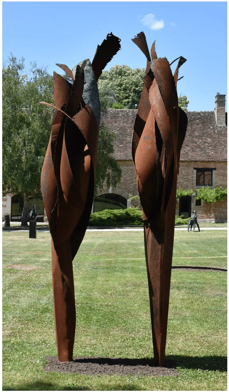 Sculpture monumentale unique, corten et cuivre de Julien Allègre : Contre Temps de Julien Allègre