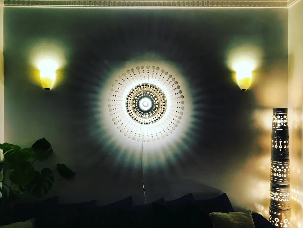 Sun ceramic wall sconce by Georges Pelletier — View 6