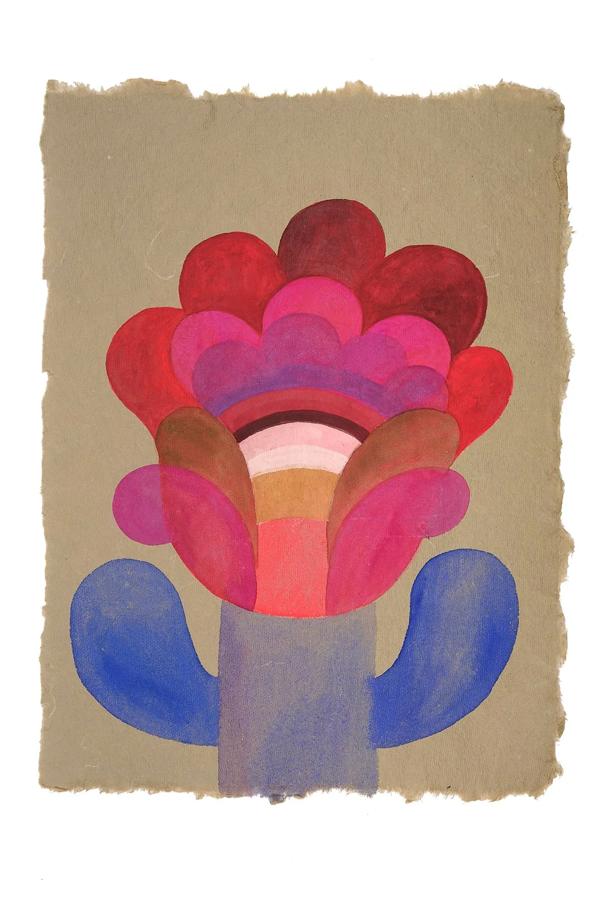 Tableau gouache sur papier de la série "Fleurs" de Caroline Rennequin de Caroline Rennequin