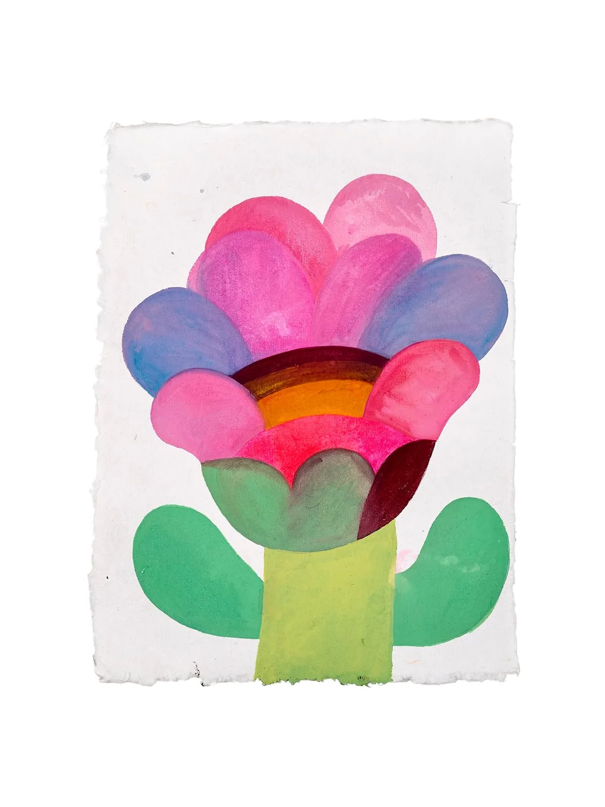 Tableau gouache sur papier de la série "Fleurs" de Caroline Rennequin de Caroline Rennequin