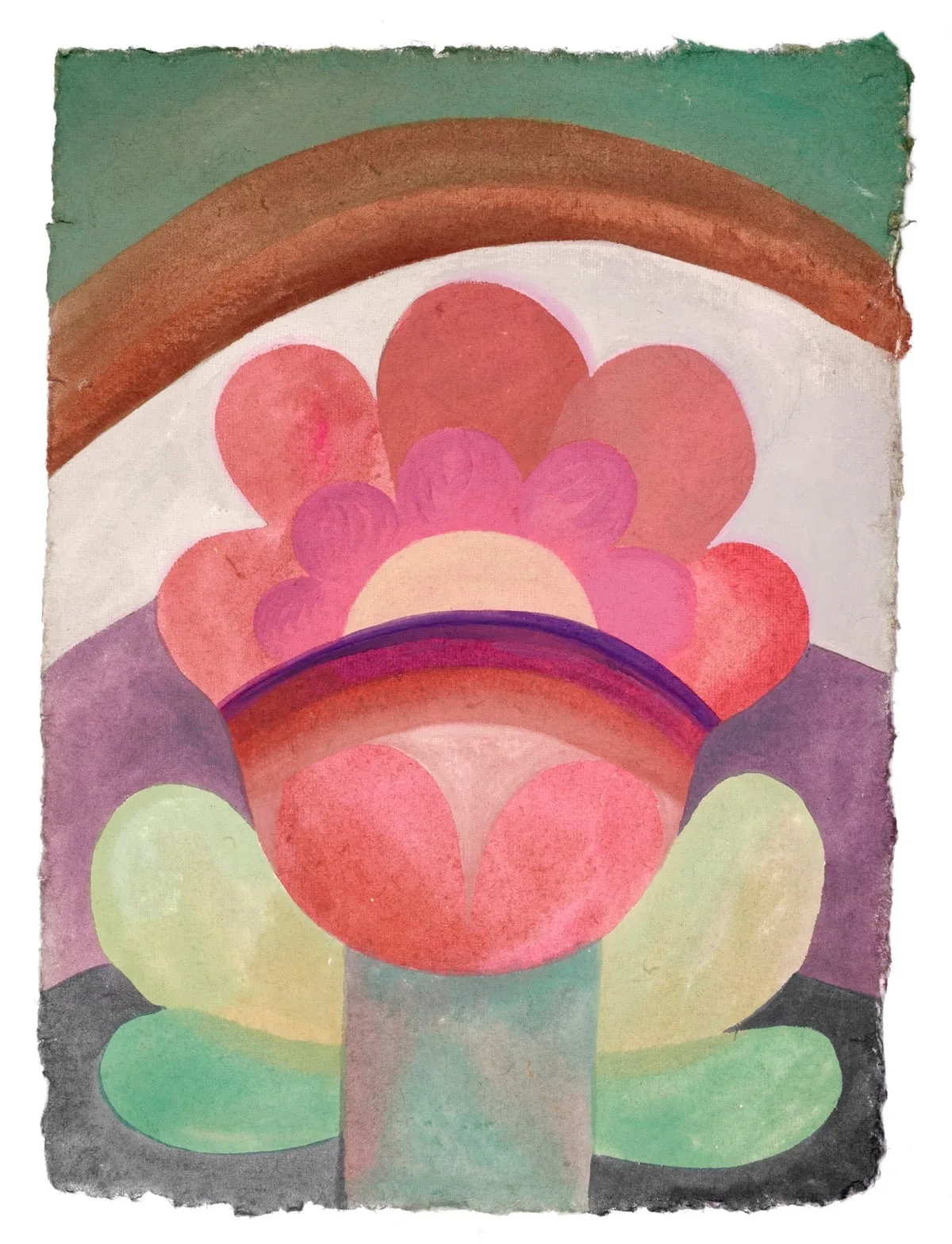 Tableau gouache sur papier de la série "Fleurs" de Caroline Rennequin de Caroline Rennequin