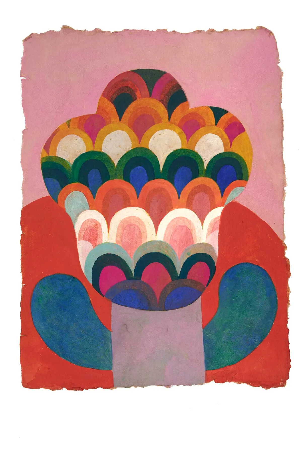 Tableau gouache sur papier de la série "Fleurs" de Caroline Rennequin de Caroline Rennequin