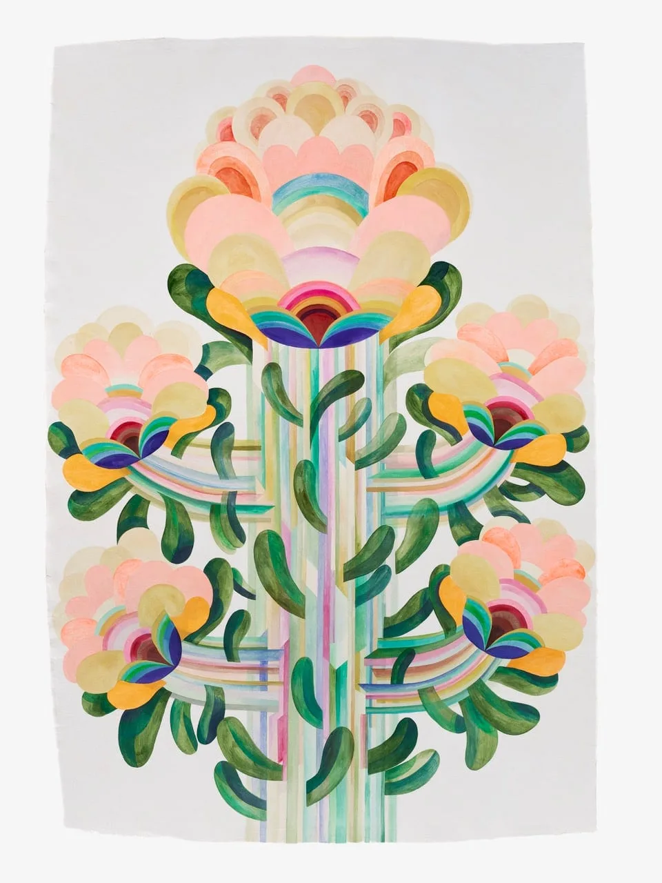 Tableau gouache sur papier de la série "Fleurs" de Caroline Rennequin de Caroline Rennequin