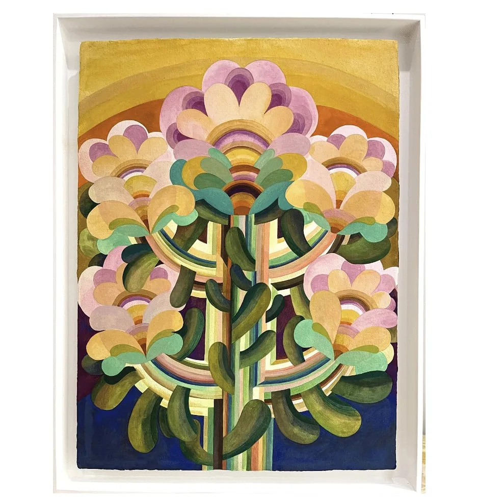 Tableau gouache sur papier de la série "Fleurs" de Caroline Rennequin de Caroline Rennequin