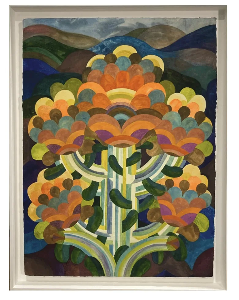 Tableau gouache sur papier de la série "Fleurs" de Caroline Rennequin de Caroline Rennequin