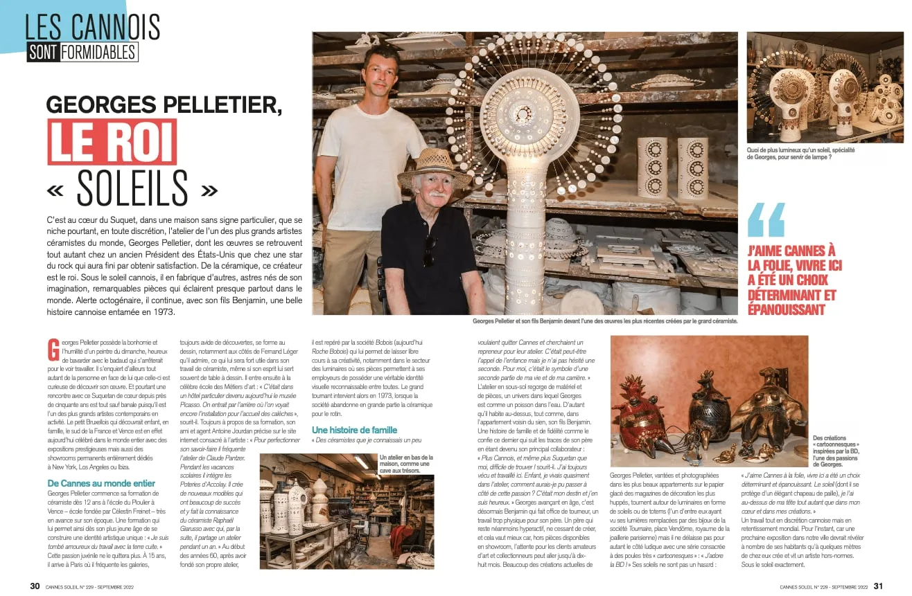 Cannes Soleil — Georges Pelletier and his son Benjamin, in Cannes
