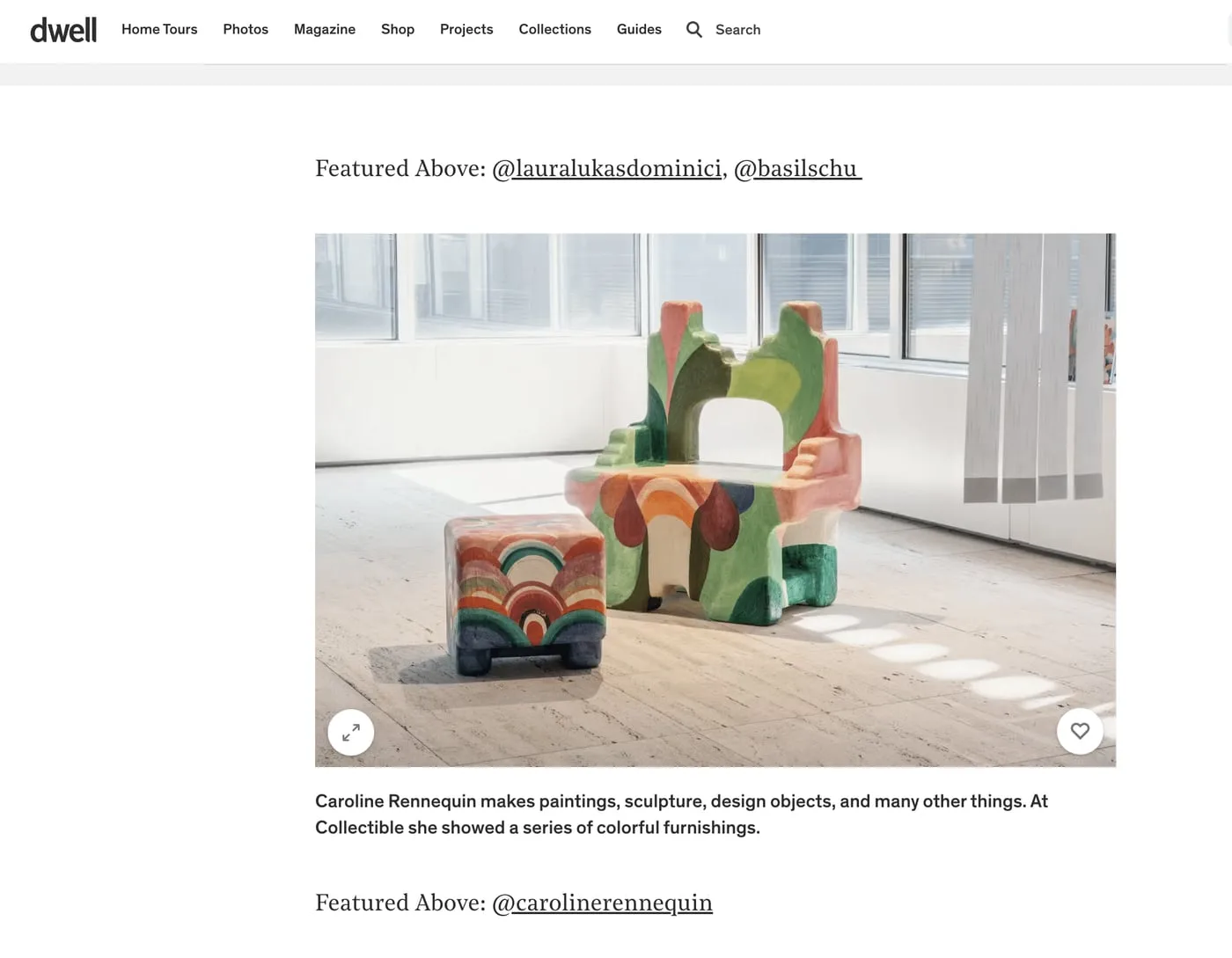Dwell — Caroline Rennequin chosen for Collectible New York — additional view
