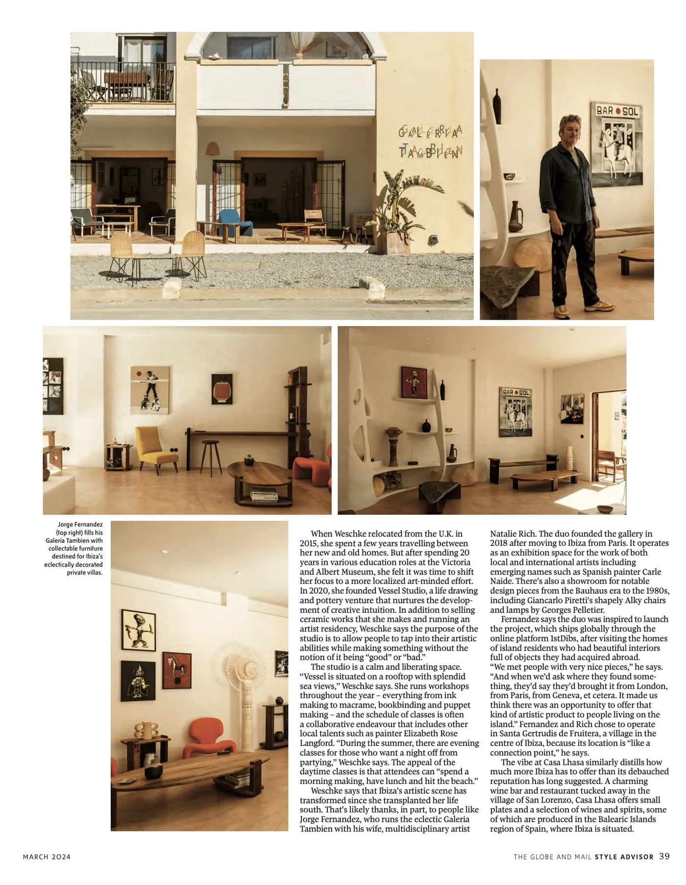 The Globe and Mail Style Advisor — Galería Tambien in the spotlight