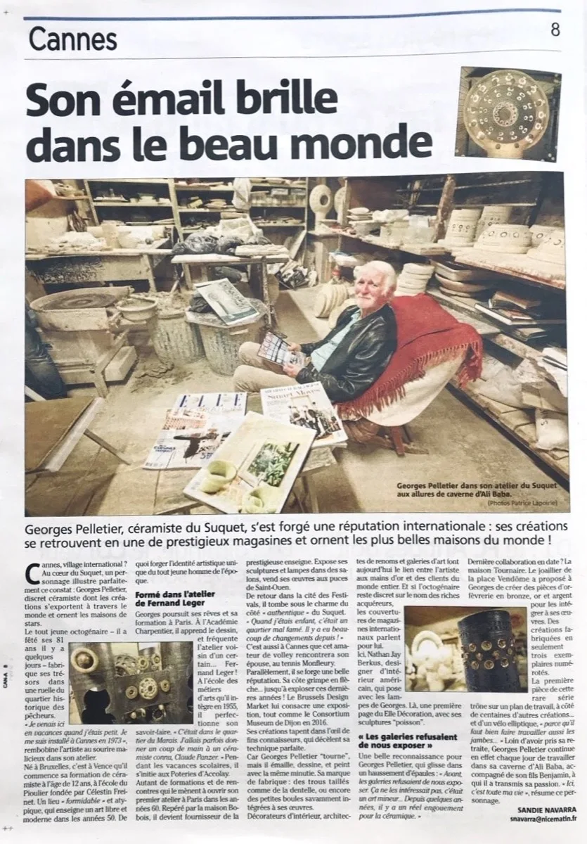 Article Nice-Matin sur Georges Pelletier
